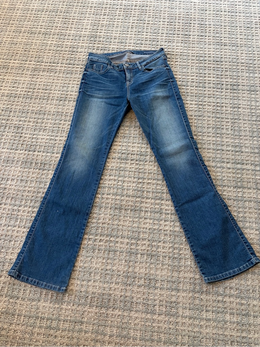 Guess Women's Brittney Petite Dark Blue Flare Jeans